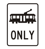 P1 AND P2 TRANSIT LANE SIGNS